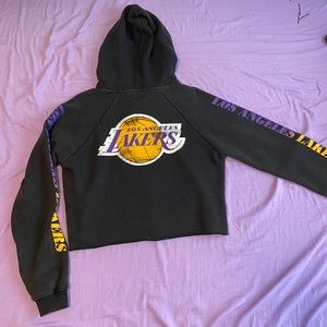 NBA Cropped Lakers Hoodie